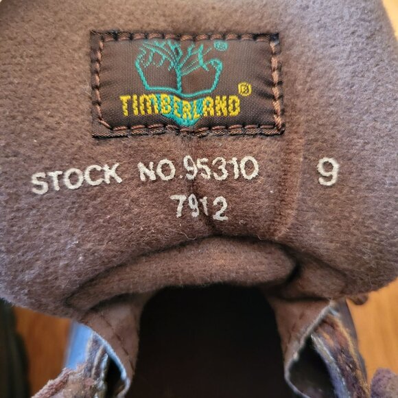 Timberland 9 Brown Leather EURO Hiking Work‎ Boots Waterproof - Picture 8 of 8